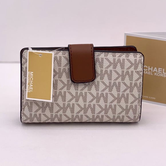 Michael Kors Jet Set Travel Medium Bifold Wallet Vanilla - Picture 10 of 15